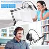 Desktop Foldable Microphone Stand with Extendable Microphone Arm for SoloCast USB Boom Arm Microphone, Adjustable Suspension Boom Scissor Arm for Hype