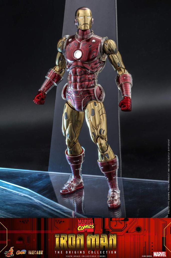 Comic Masterpiece DIECAST Origins Collection Marvel Comics Iron Man Scale Figure Red 1/6