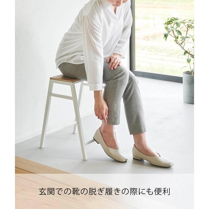 Yamazaki Stool H45 White W36 x D36.3 x H45cm Tower Stackable Chair - Assembled 1469