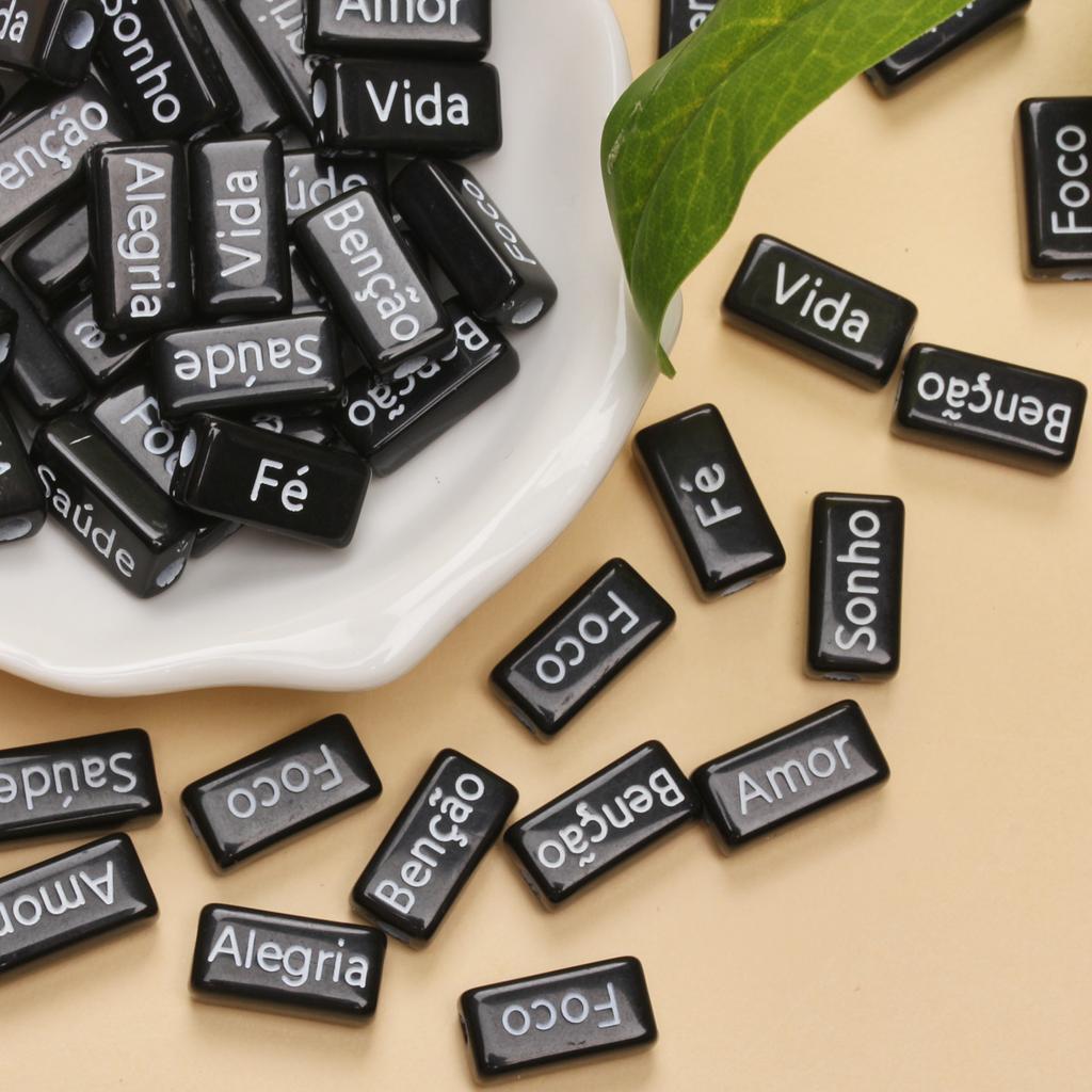 Акриловые аксессуары для изготовления ювелирных изделий французские слова 30 шт. материал ручной работы свободные бусины-шим браслет ожерелье своими руками