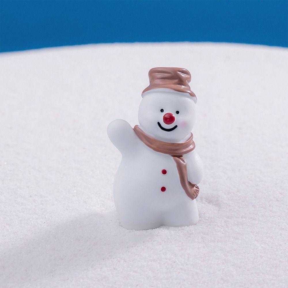 Accessories Cartoon Snow Man Doll Christmas Desktop Knick-Knack Creative Miniature Snowman Statue