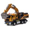 1/50 Scale Mixer Truck Excavator Diecast Alloy Engineering Vehicles with Sound and Light, Toy Car Model Truck Platform Rotate Scale Model Car