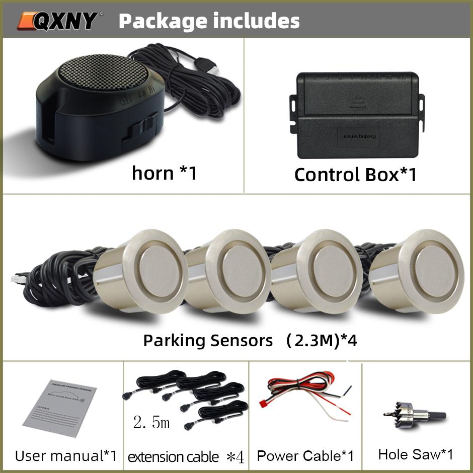 Профессиональный комплект датчиков парковки спереди автомобиля, система помощи водителю парктроника, громкость зуммера, регулируемая, универсальная