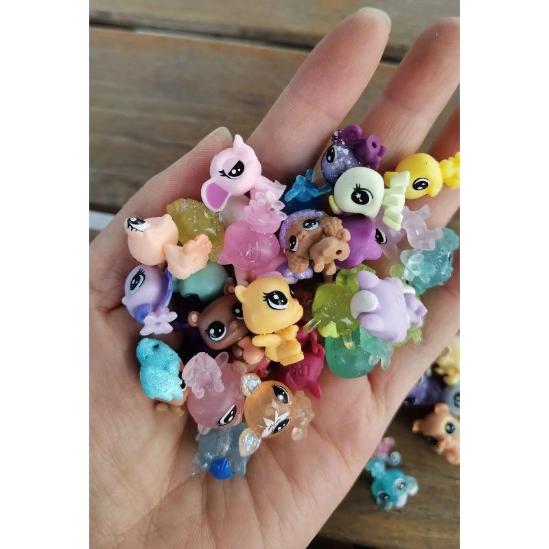 10 шт. Супер маленькие фигурки животных Littlest Pet Baby Мини Овечка Птичка Кролик Детская игрушка Коллекционные