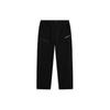 Li Ning CF Su Series Fleece Warm Brand Logo Embroidered Straight Leg Knitted Sports Pants Men Pants Black AYKT829-1