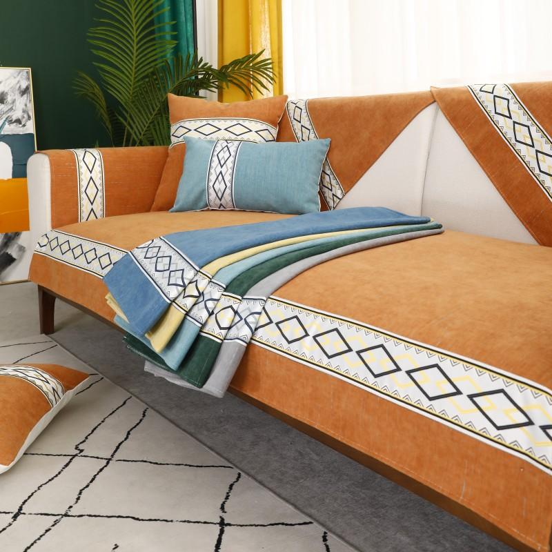 Новая диванная подушка Four Seasons, универсальная диванная подушка, лямка, диванная подушка из синели, китайская диванная подушка, нескользящая подушка