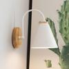 Wall Decor Modern Nordic Bedroom Wall Lamp Solid Color Wood Bedside Wall Light