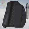 Men's Warm Cotton Stand-Up Collar Jacket - Cross-Border Large Size Casual Coat for Middle-Aged and Elderly