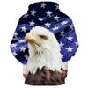 USA Flag Hoodies Sweatshirt Men/Women Hooded 3D Print Eagle Spring Autumn Fashion Casual Hoody Pullovers Plus Size America Jacket