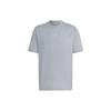 Originals Trefoil Solid Logo Letter Casual Sport Short Sleeve T-Shirt Men Tops Silver HK7303