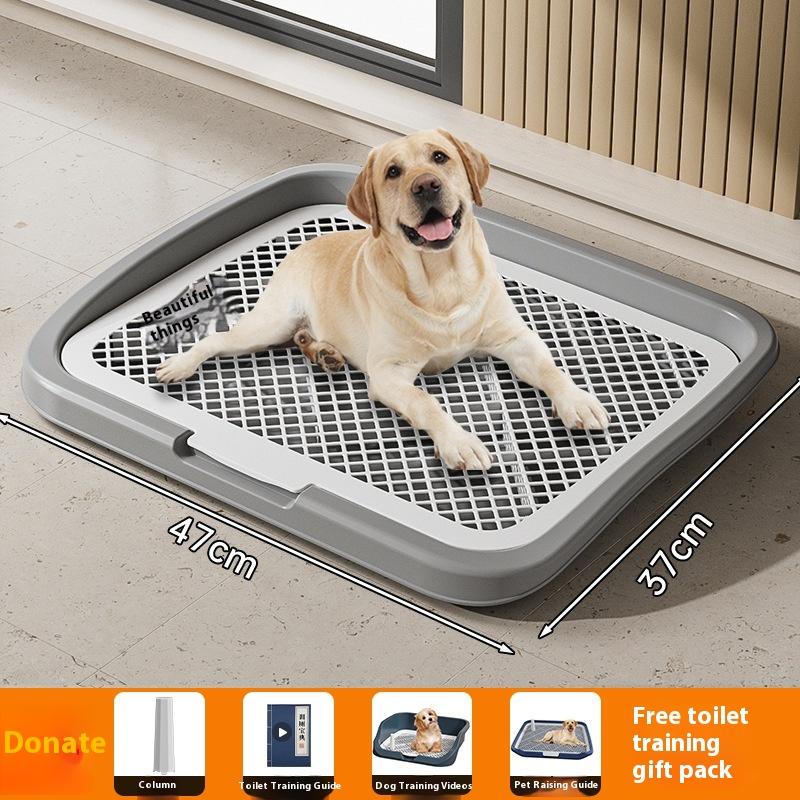 Dog Potty Training Toilet, Plastic Dog Pee Pad Holder With Removable Net, Reusable Dog Potty Trainer Dog Toilet Tray For Pets Up