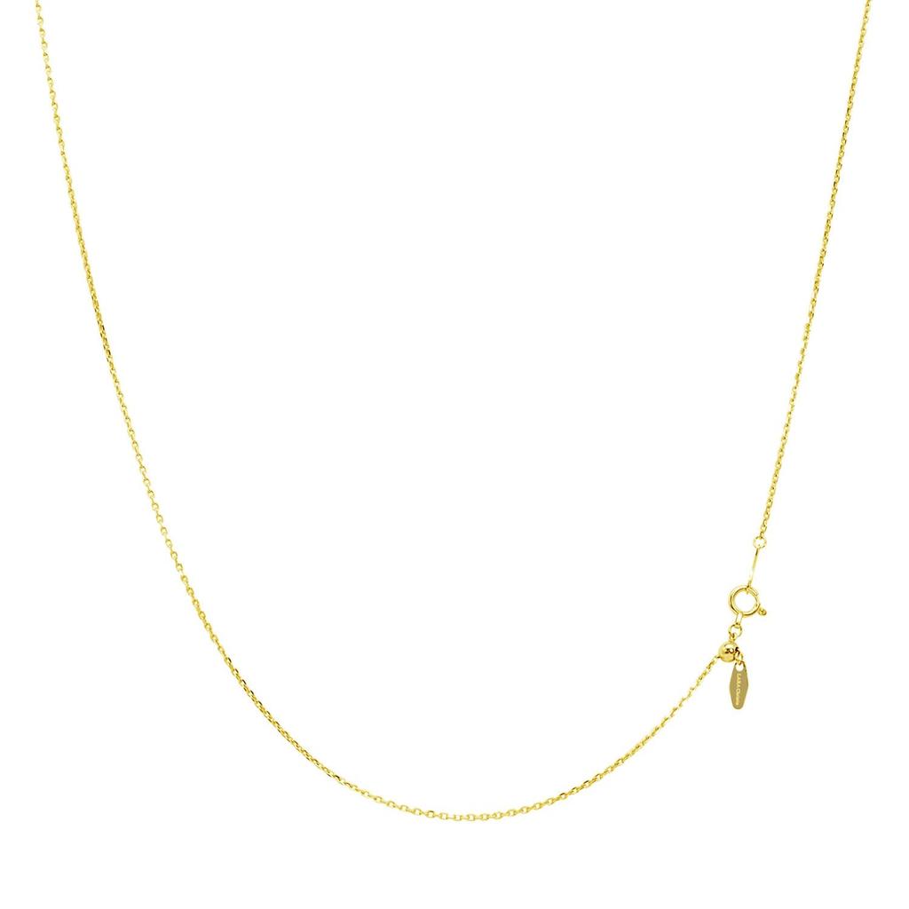Gold Chain Necklace 18K K18 Azuki Width Maximum 45cm Length Adjustable [Lara Christie] 1.1mm Approx. 2.18g Lc97-0051