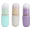 3pcs Nail Dust Cleansing Brush Soft Hair Comfortable Grip Loose Powder Brush with Cover White Purple Green