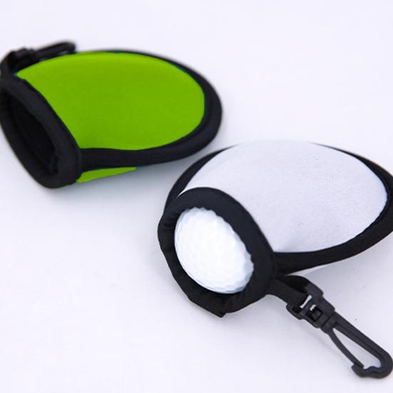 Golf Ball Cleaner Bag Wear-resistant Portable Reusable Protective Inner Plush Wipe Clean Soft Effortless Golf Ball Washer Pouch for Golf