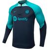 Retro Letter Print Slim Fit Half Zip Round Neck Long Sleeve Football Shirt Men Tops Blue DZ0840-438