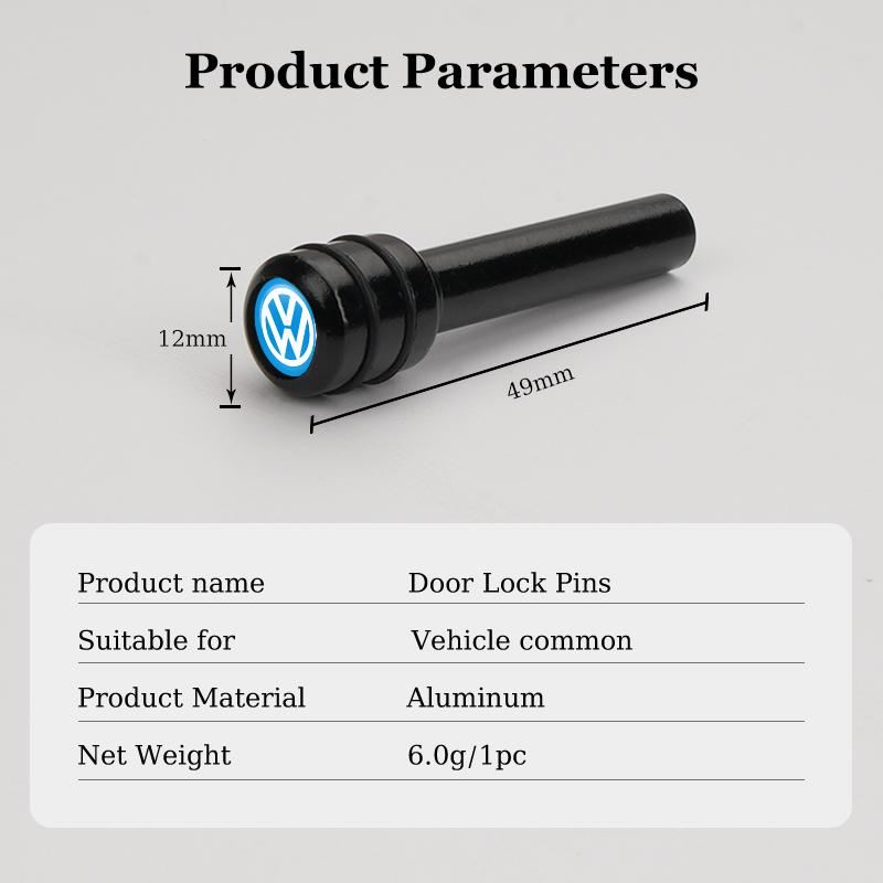 Car Door Lock Pins Metal Door Lock Pull Pin Cover Key Accessories For Volkswagen VW Polo Golf 6 7 8 Jetta Tiguan Touran T-ROC zf4