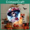 Car Acrylic Decor Halloween Skull Flower Hat Design Pendant For Auto Interior