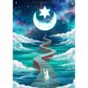 Полный круглый мультфильм Луна Алмазная вышивка Мозаика Вышивка 5d Diy Алмазная картина Домашний Декор Взрыв Новый