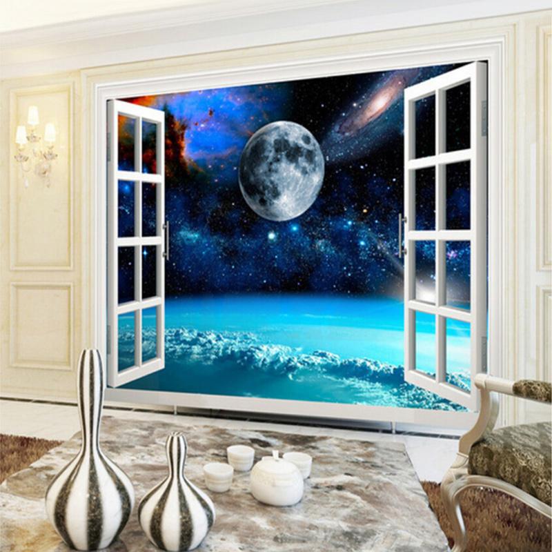 Настенная роспись Galaxy Moon 3D плакат настенная бумага спальня гостиная украшение стены современные обои