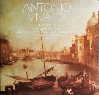 Виниловая пластинка АНТОНИО ВИВАЛЬДИ / АЛИСА ХАРНОНКУРТ - 12 концертов op. 8 с оригинальным инструментом 827711712 ETERNA 1984 Немецкий Дем Классические Б/У