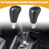 Carbon Fiber Look PU Leather Car Automatic Gear Shift Knob Fit for Toyota Camry/ Corolla/ 4Runner