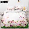 Комплект постельного белья с цветочным принтом из микрофибры с красными розами, комплект постельного белья размера King Size с цветочным принтом на День святого Валентина, мягкий пододеяльник на День матери