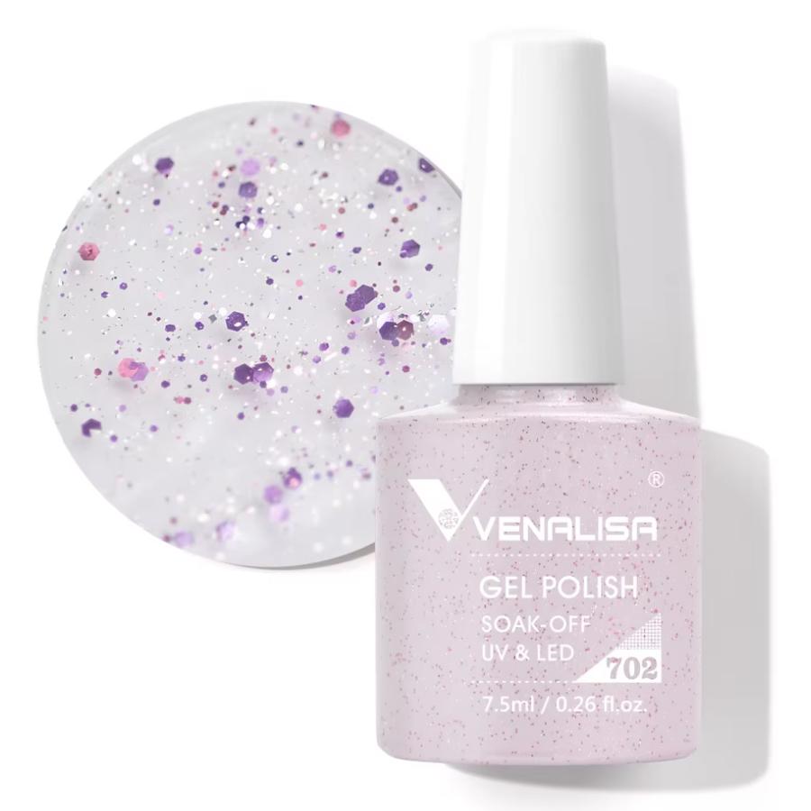 Venalisa Upgraded Gel Nail Polish 7.5ml High Pigmentation Glitter Gel Lacquer Soak Off Nail Art Manicure Gel