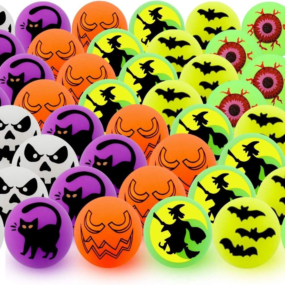10pcs/set Glow-in-the-Dark Halloween Bouncy Balls Luminous Bouncy Balls Halloween Party