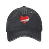 Romantic Red Broken Heart Baseball Cap for Men Women Vintage Trucker Hat Golf Hats Dad Caps