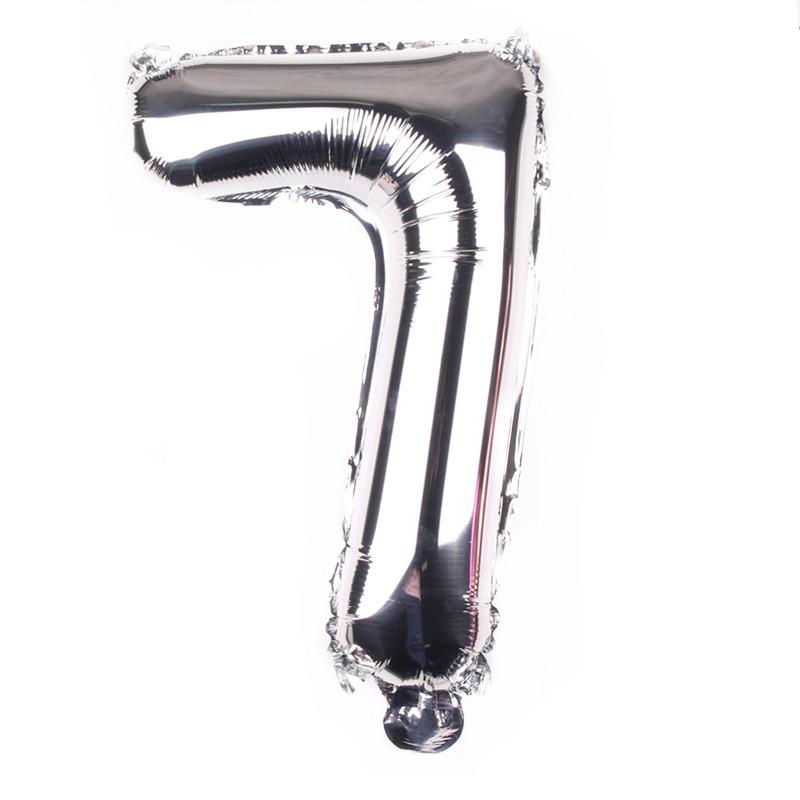 16-Inch Us Version Of Thin Body Digital Birthday Party Decoration Props Decoration Aluminum Film Balloon Digital