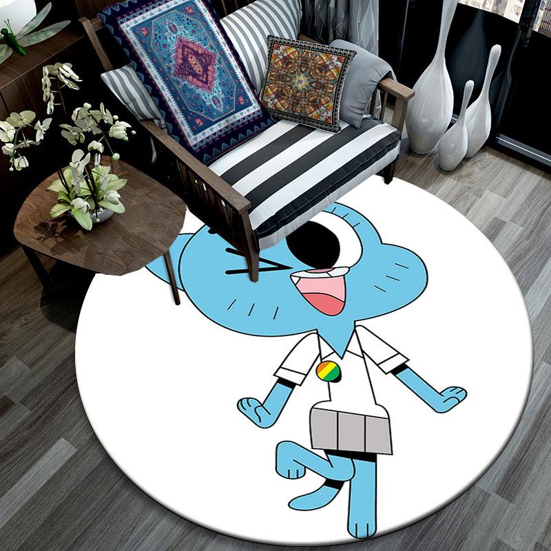 Nicole Watterson pattern round rug,Carpet Rug for Living Room Bedroom Playroom ,Non-slip Floor Mat,Holiday Gifts and Birthday Gifts.