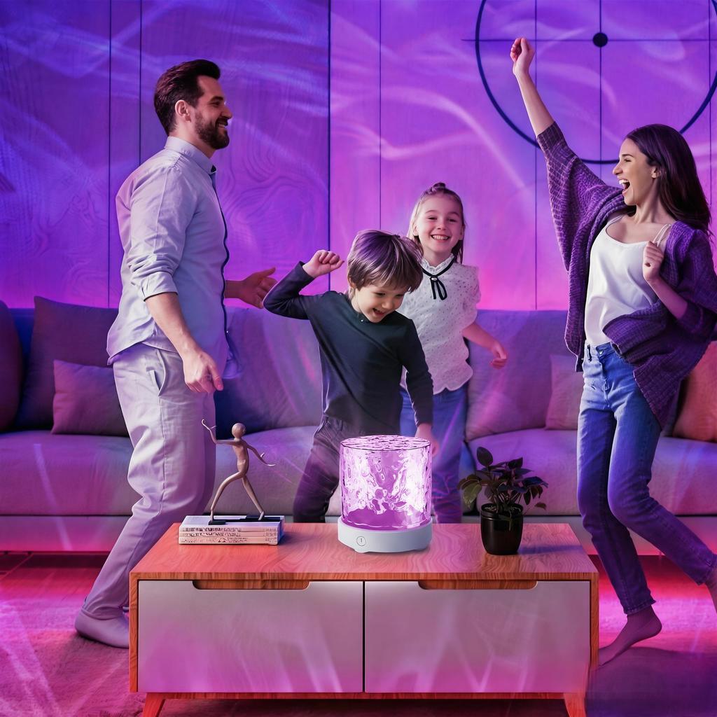 LETOUR Ocean Light Room Aurora Lamp Touch Remote USB Rechargeable Freestanding Lighting Bedroom Ambiance Creation [16 Colors, Dimmable, + Control]