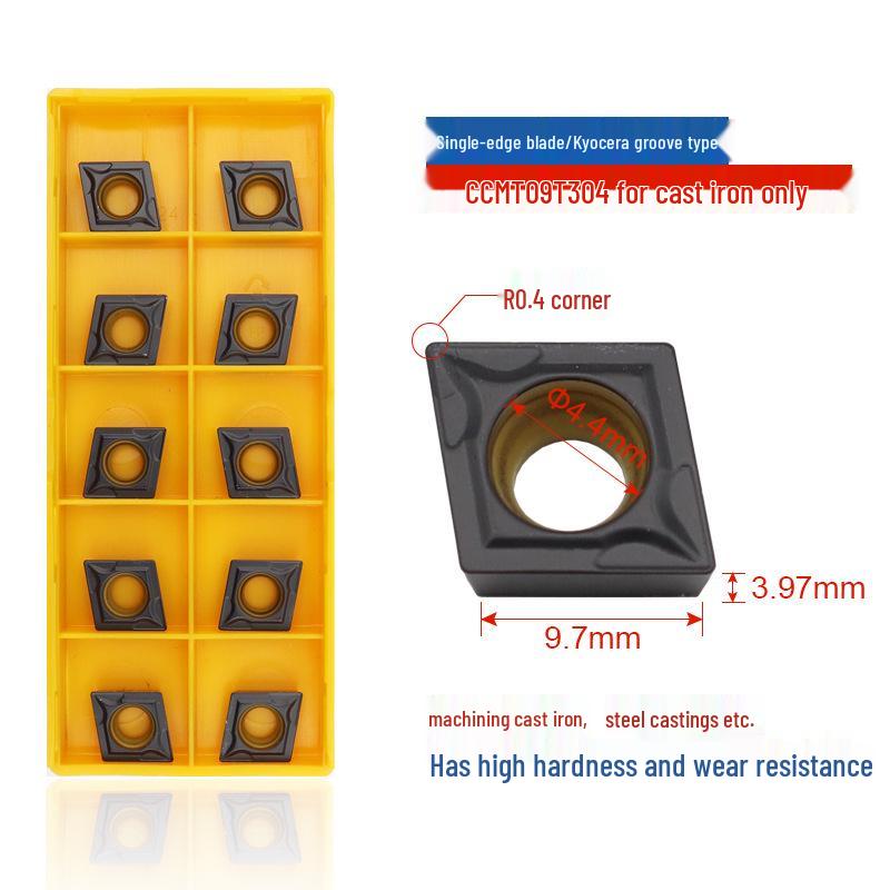 CNC Ромбическая стальная вставка CCMT060204 для внутреннего отверстия 09T304 Черновая расточная токарная резцевая головка для нержавеющей стали