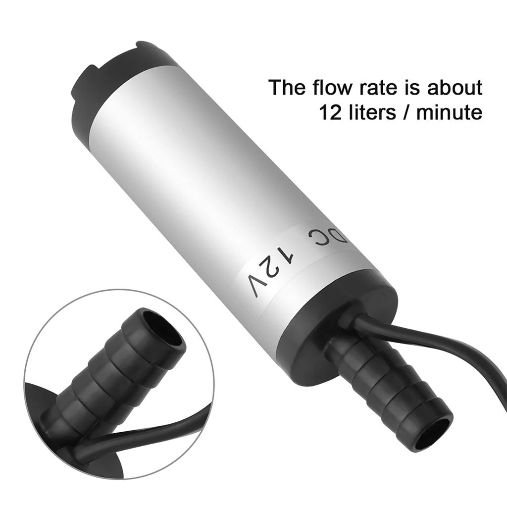 12V 3.8cm Stainless Steel Submersible Pump for Water Dieseloil Kerosene Refueling Tool 8500r/m Pump Diesel Pump Submersible Pump