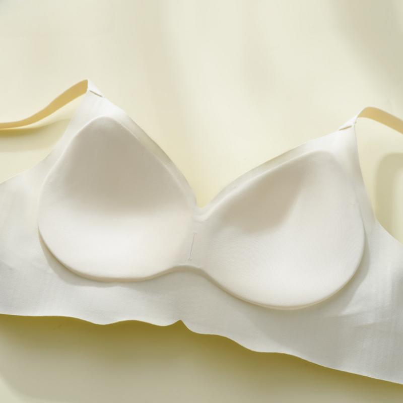 One-piece Fixed Cup No Steel Ring Gathered Underwear Women Thin Section Seamless Bra Beauty Back Corset Summer