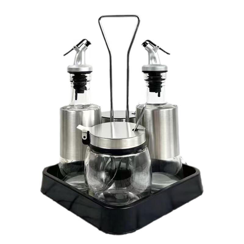 Fennec Fox Glass Kitchen Condiment Dispenser Set