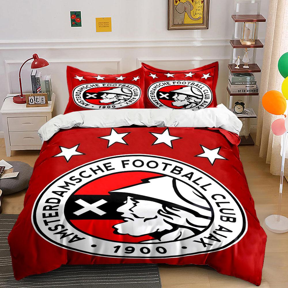 "Ajax Football Club Logo Design" Print Bedding Set Duvet Cover Pillowcases (1* Duvet Cover 2* Pillowcases Do Not Include Comforter)