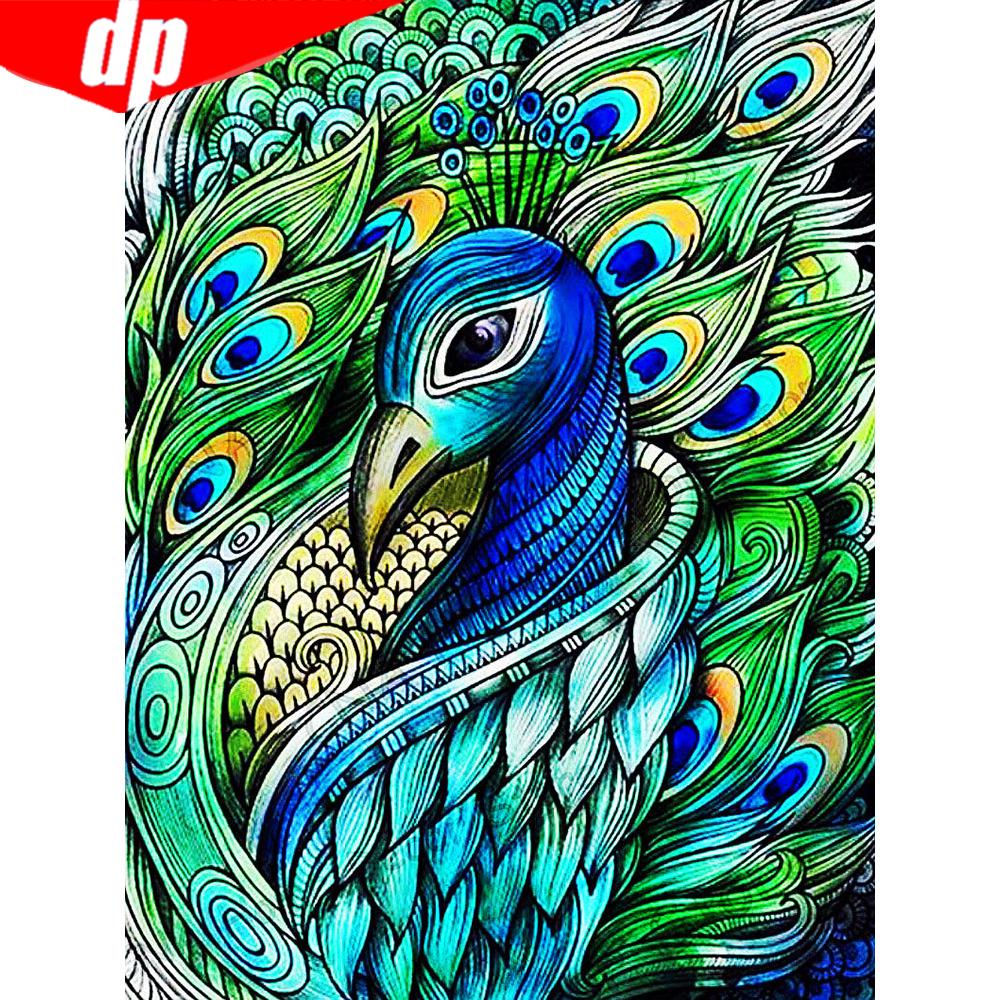 5d Алмазная картина Полная дрель Круглые изображения животных со стразами Алмаз