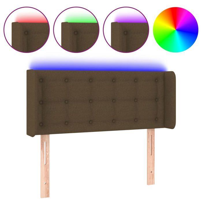VidaXL LED Headboard Bedroom Furniture Single Bed Accessory Headboard Interior Dark Brown 3123647