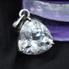 Подвеска 28,65 карат Стерлинговое серебро СЕРТИФИЦИРОВАННЫЙ Натуральный Белый Сапфир Огранки Триллион AR-3641-Sa