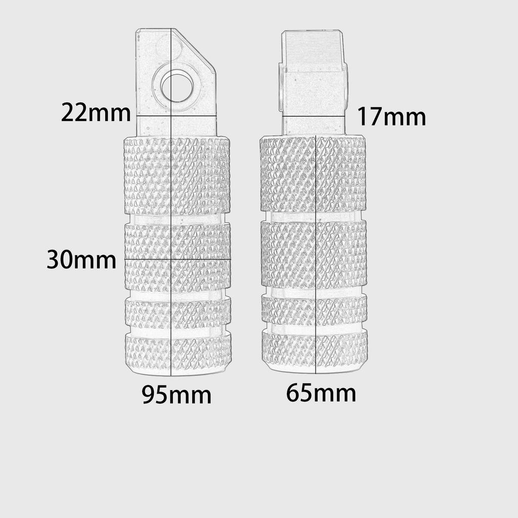 GFARDMOTO Motorcycle Foot Rest Pedals Passenger Foot Pegs CNC Aluminum Anti Skid Rear Set