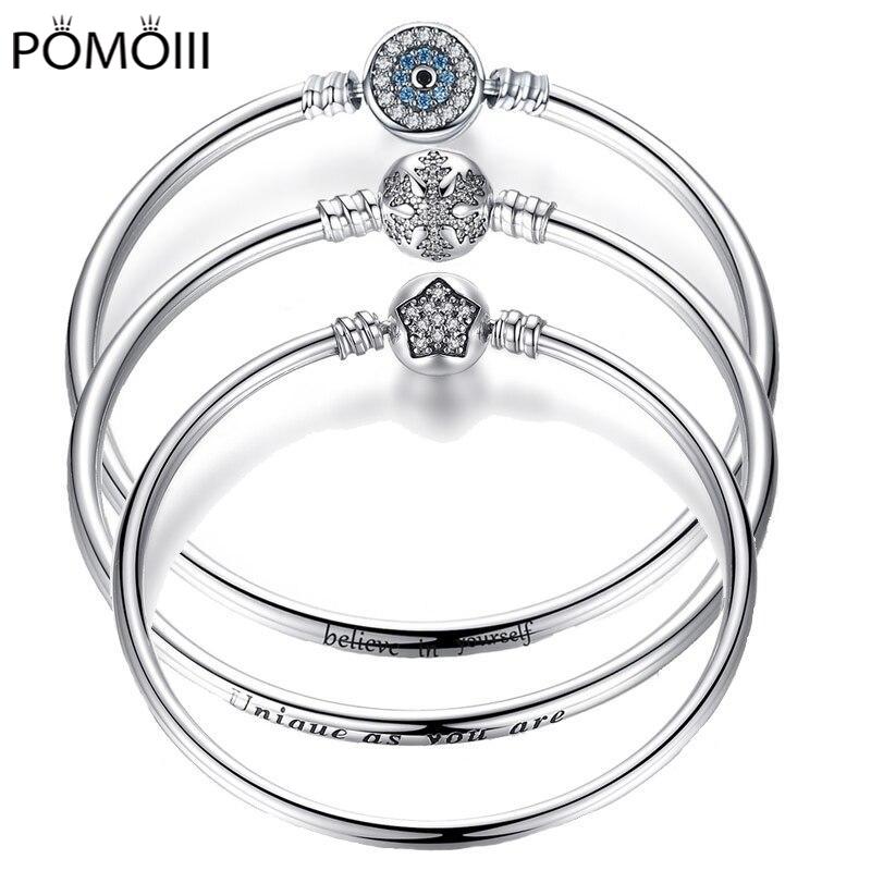 Браслеты из стерлингового серебра 925 пробы Pulseira со снежинками, браслеты из серебра 925 пробы в виде сердца и змеи, женский серебряный браслет для женщин, ювелирные изделия