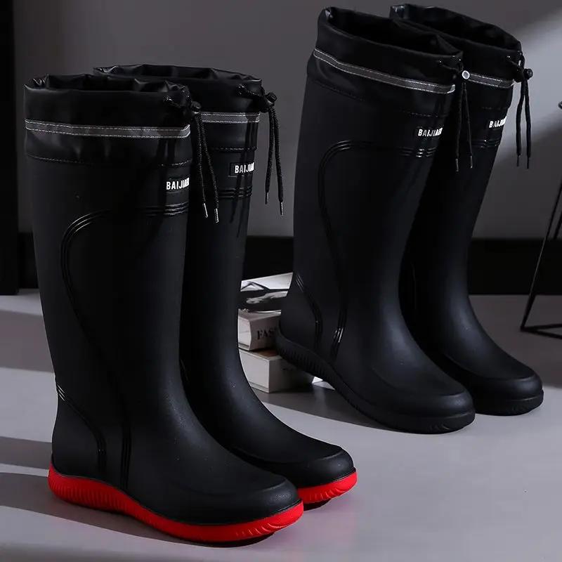 Farming Long Men's Rain Boots High Quality New Male Shoes Gum Plastic Adult Waterproof and Non-slip Galoshes for City Cheap Work