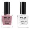 FACESCANADA Faces Splash Glossy Finish Nail Enamel, Floral Dream 56, 8 мл и Faces Canada Splash Glossy Nail Enamel, White O White 14, 8 мл