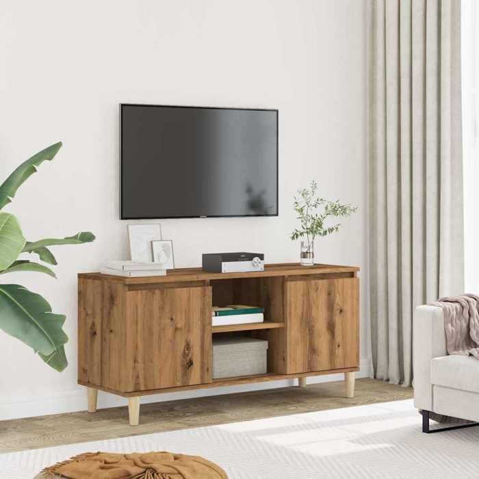VidaXL Meuble TV chêne artisanal 102x35x50 cm bois d'ingénierie 856429
