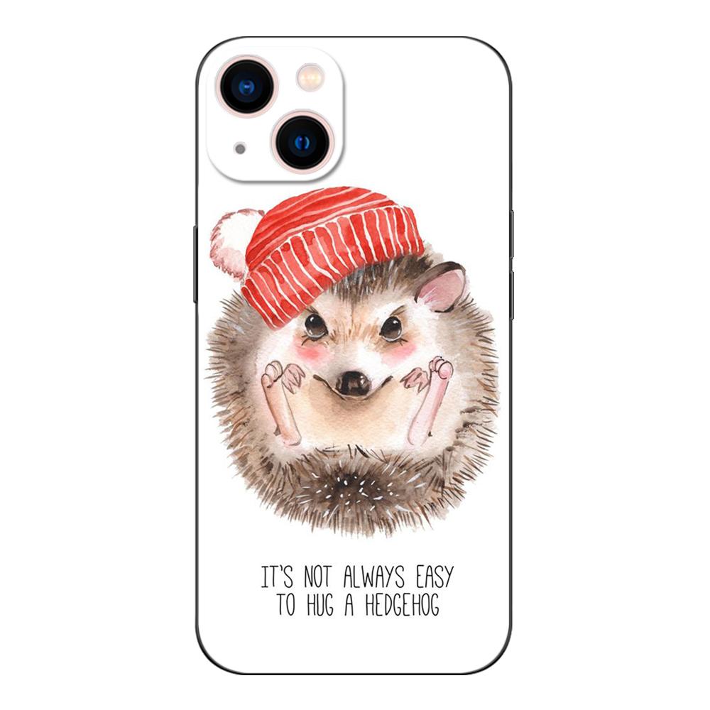 Black Tpu Case For Vivo Y52 Y70 Y70s Y70T Y71 Y71A Y72 Y73S Y75 Y76 Y75 Y81 5G 2020 Hedgehog