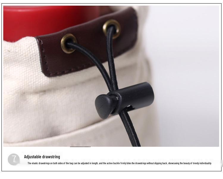 Kiss the Rain: Waterproof Canvas Makeup Bag - Practical & Portable Storage