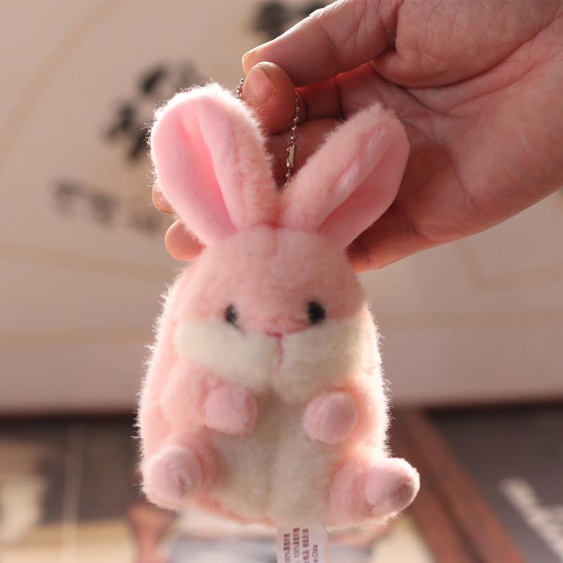 Милый маленький кролик кулон плюшевая игрушка кукла маленькая мини сумка подвесной орнамент брелок машина когти кукла