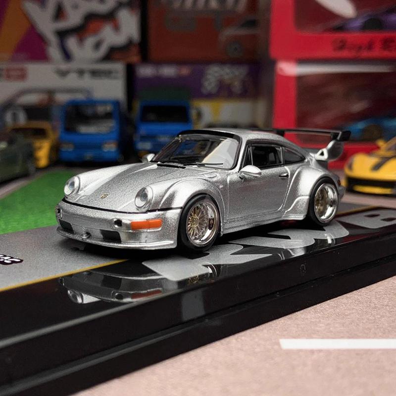 TW 1:64 RWB 964 911 Литые модели автомобилей и игрушечные транспортные средства из сплава Модель автомобиля Масштабная модель Миниатюрная модель автомобиля Игрушки Для детей