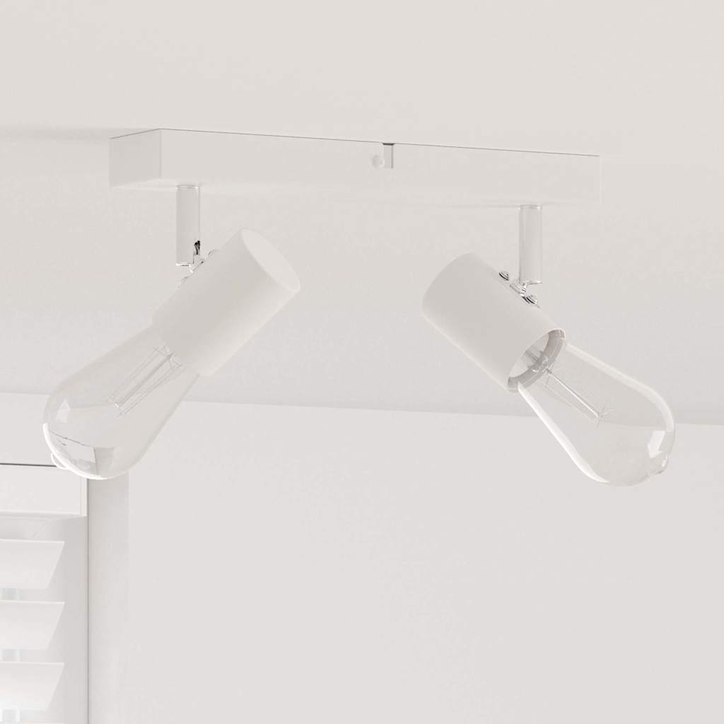 White Ceiling Spotlight with Adjustable Spotlights 26 x 6.5 x 11.5 cm Metal